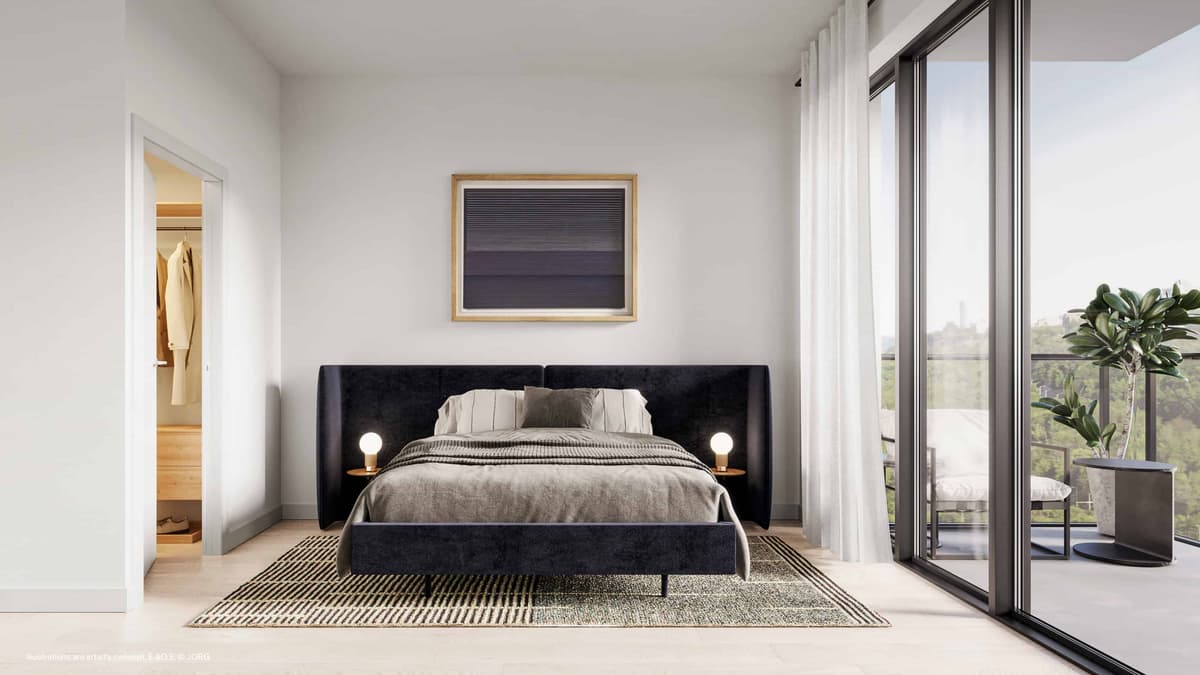 Corktown - Bedroom with Walk-in Closet